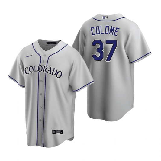 Alex Colome Colorado Rockies Road Gray Baseball Player Jersey