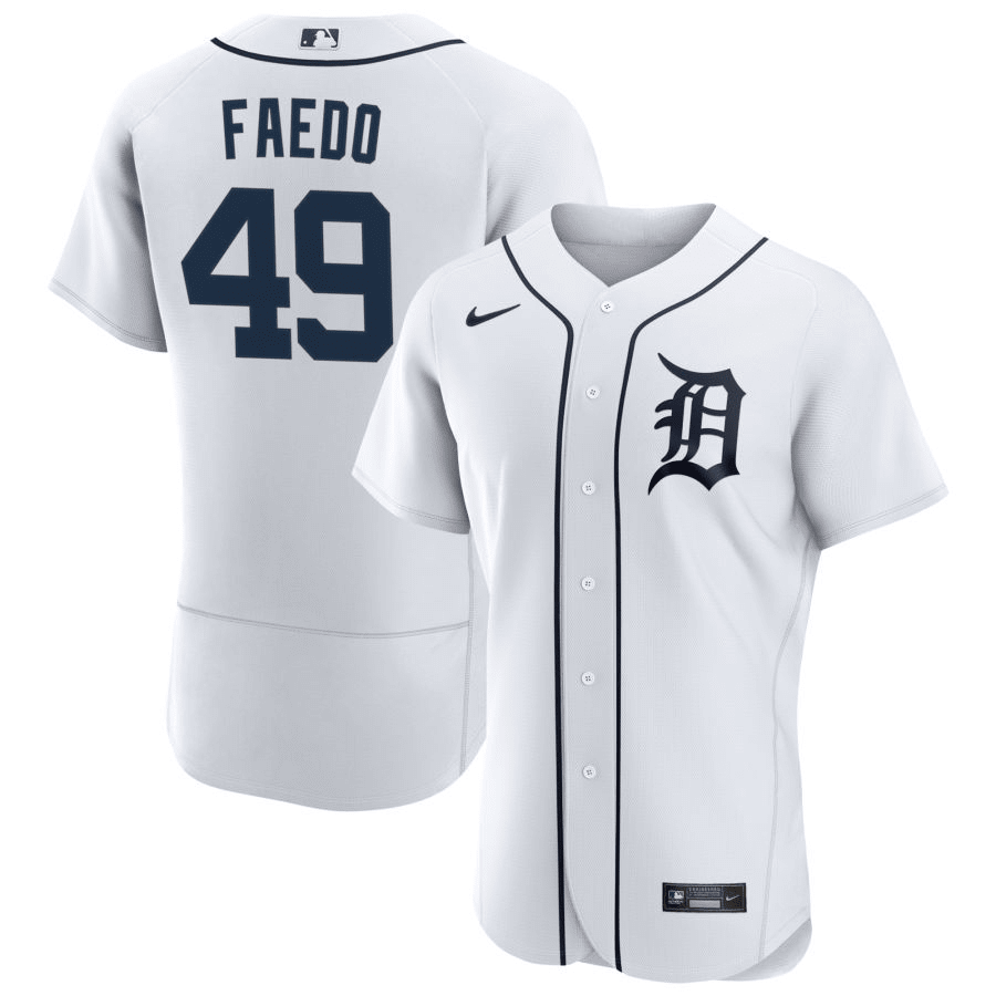 Alex Faedo Detroit Tigers Home White Baseball Player Jersey