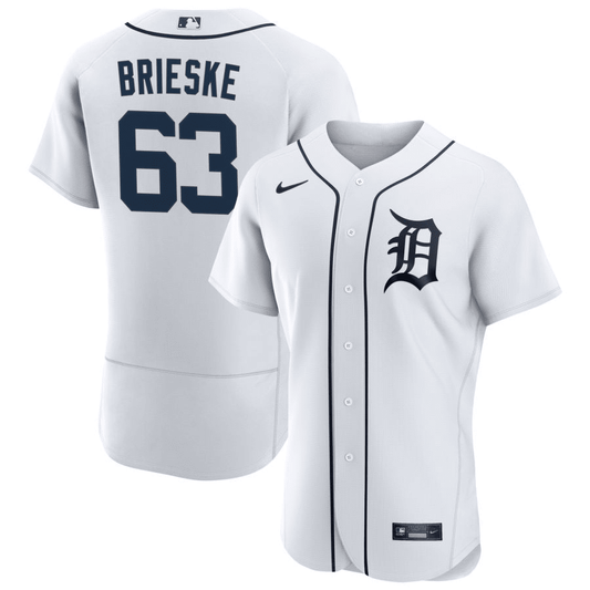 Beau Brieske Detroit Tigers Home White Baseball Player Jersey
