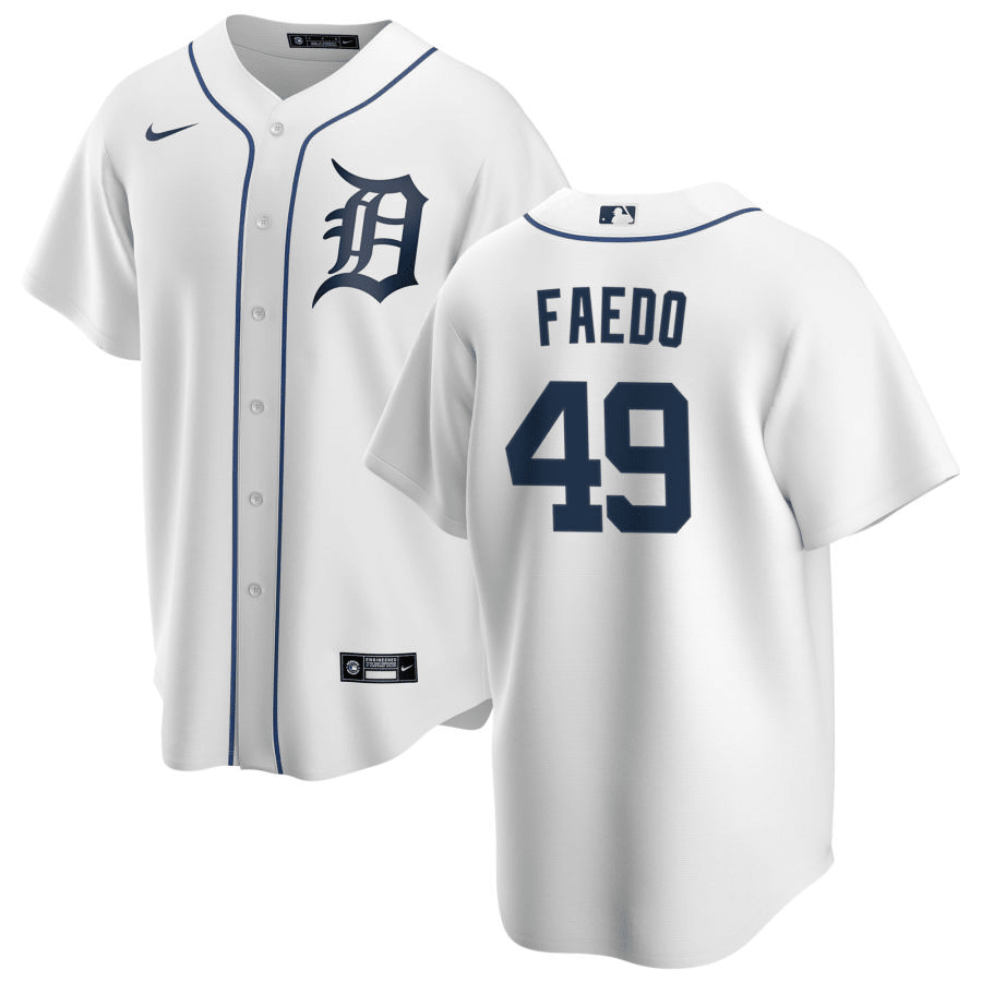 Alex Faedo Detroit Tigers Home White Baseball Player Jersey