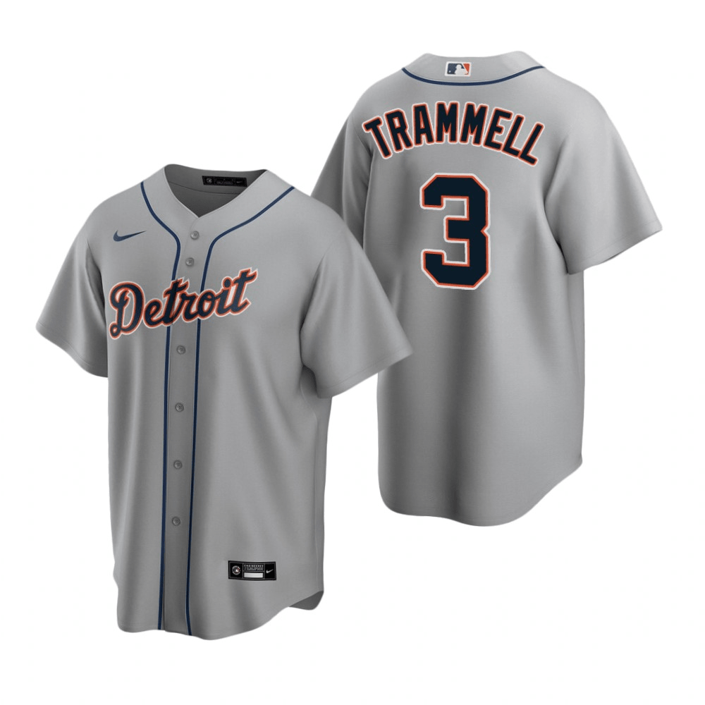 Alan Trammell Detroit Tigers Road Gray Baseball Player Jersey