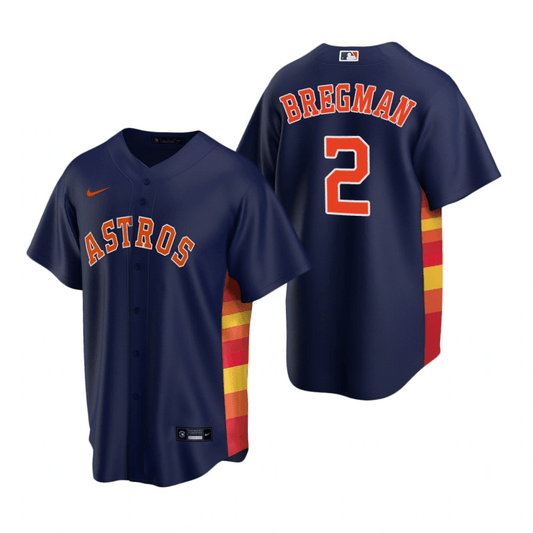 Alex Bregman Houston Astros Alternate Navy Baseball Player Jersey
