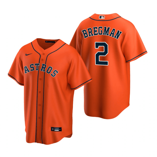Alex Bregman Houston Astros Alternate Orange Baseball Player Jersey