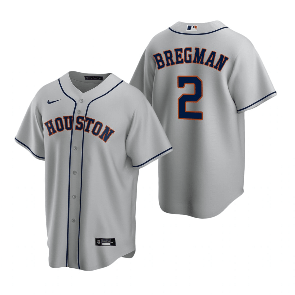Alex Bregman Houston Astros Road Gray Baseball Player Jersey