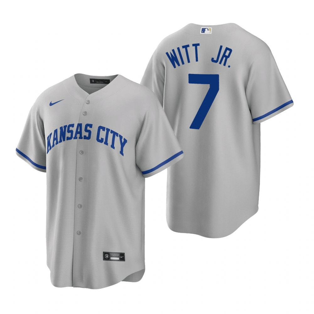 Bobby Witt Jr. Kansas City Royals Road Gray Baseball Player Jersey