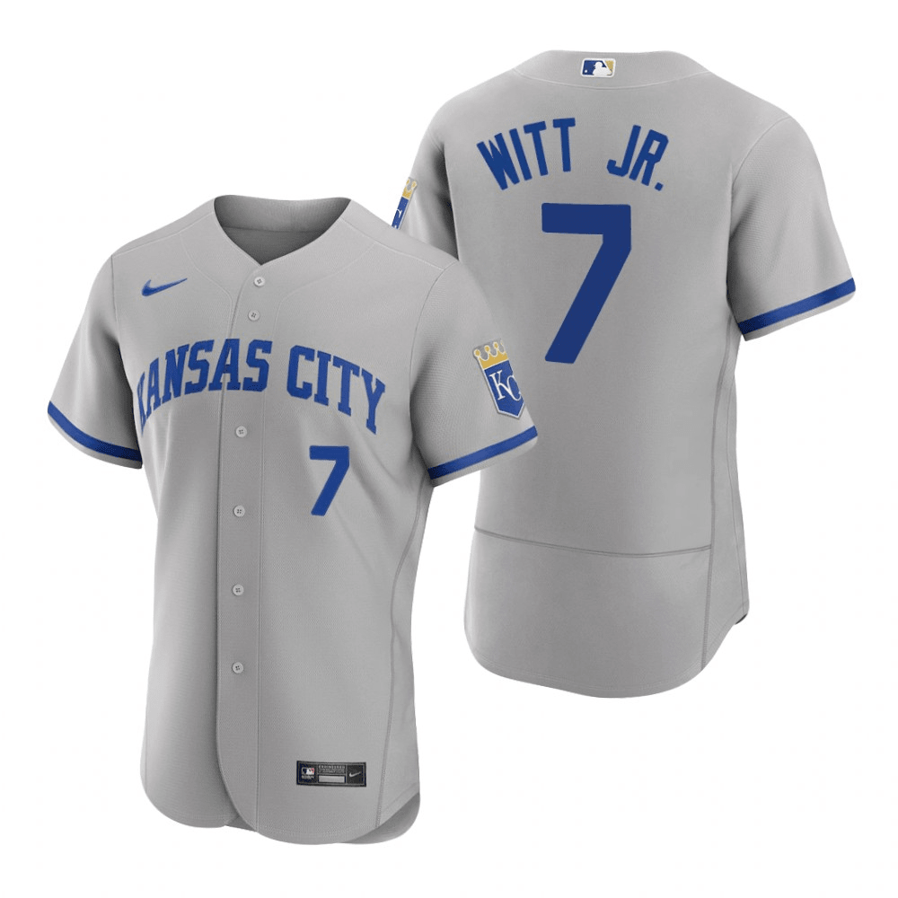 Bobby Witt Jr. Kansas City Royals Road Gray Baseball Player Jersey