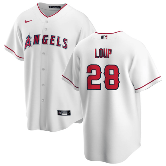 Aaron Loup Los Angeles Angels Home White Baseball Player Jersey