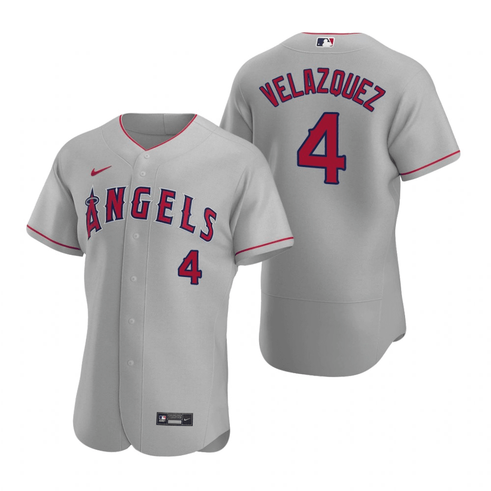 Andrew Velazquez Los Angeles Angels Road Gray Baseball Player Jersey