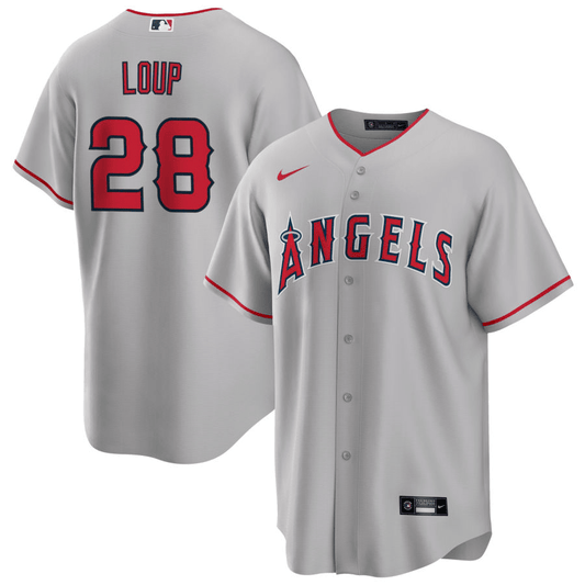 Aaron Loup Los Angeles Angels Road Gray Baseball Player Jersey