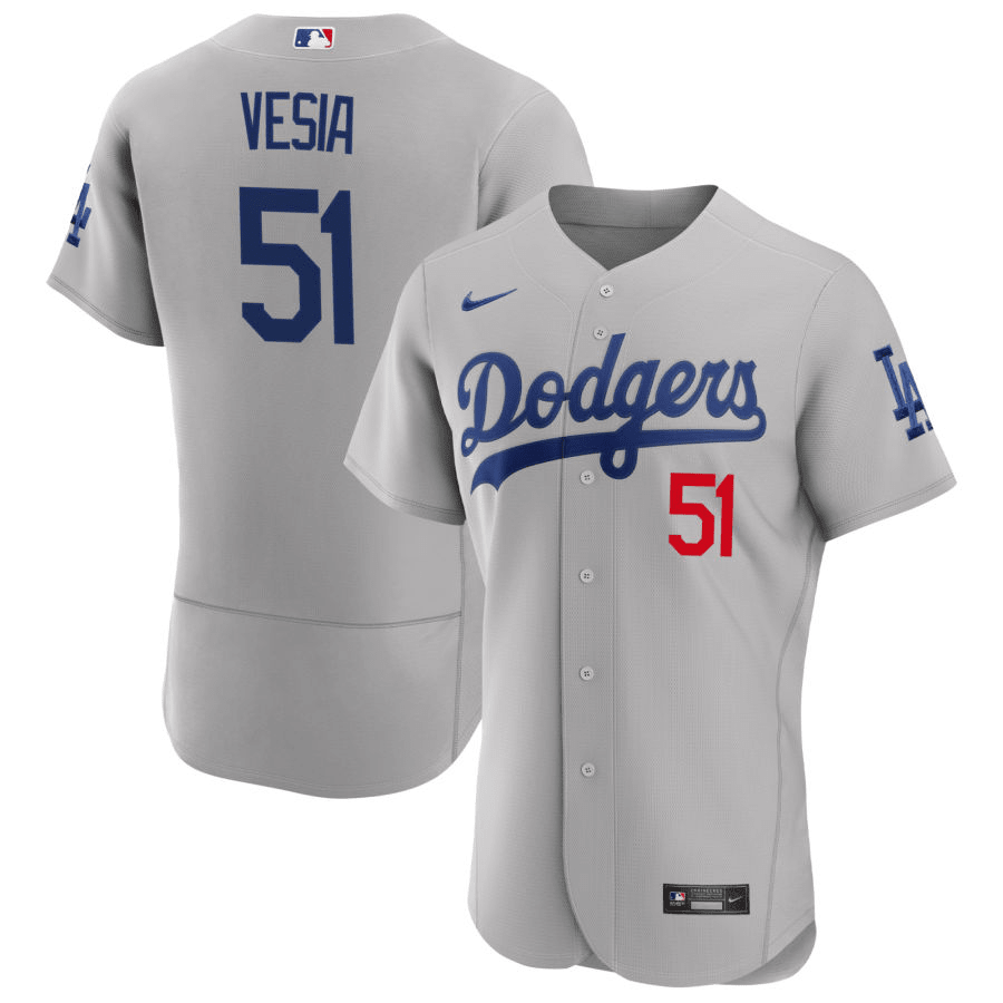 Alex Vesia Los Angeles Dodgers Alternate Gray Baseball Player Jersey