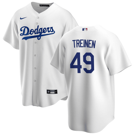 Blake Treinen Los Angeles Dodgers Home White Baseball Player Jersey