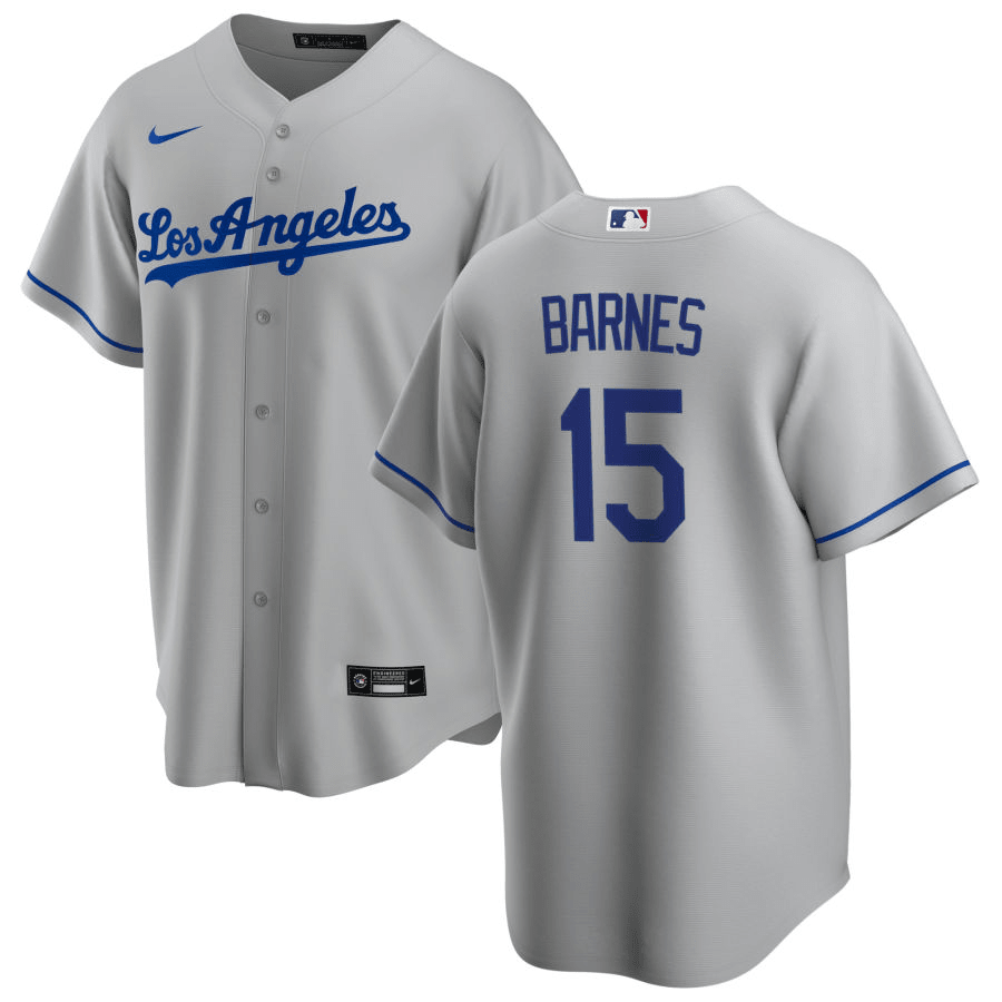 Austin Barnes Los Angeles Dodgers Road Gray Baseball Player Jersey