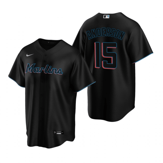 Brian Anderson Miami Marlins Alternate Black Baseball Player Jersey