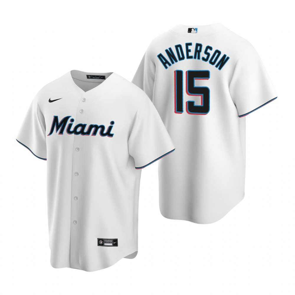 Brian Anderson Miami Marlins Home White Baseball Player Jersey