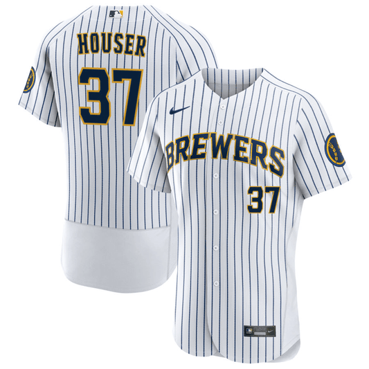 Adrian Houser Milwaukee Brewers Alternate White Baseball Player Jersey