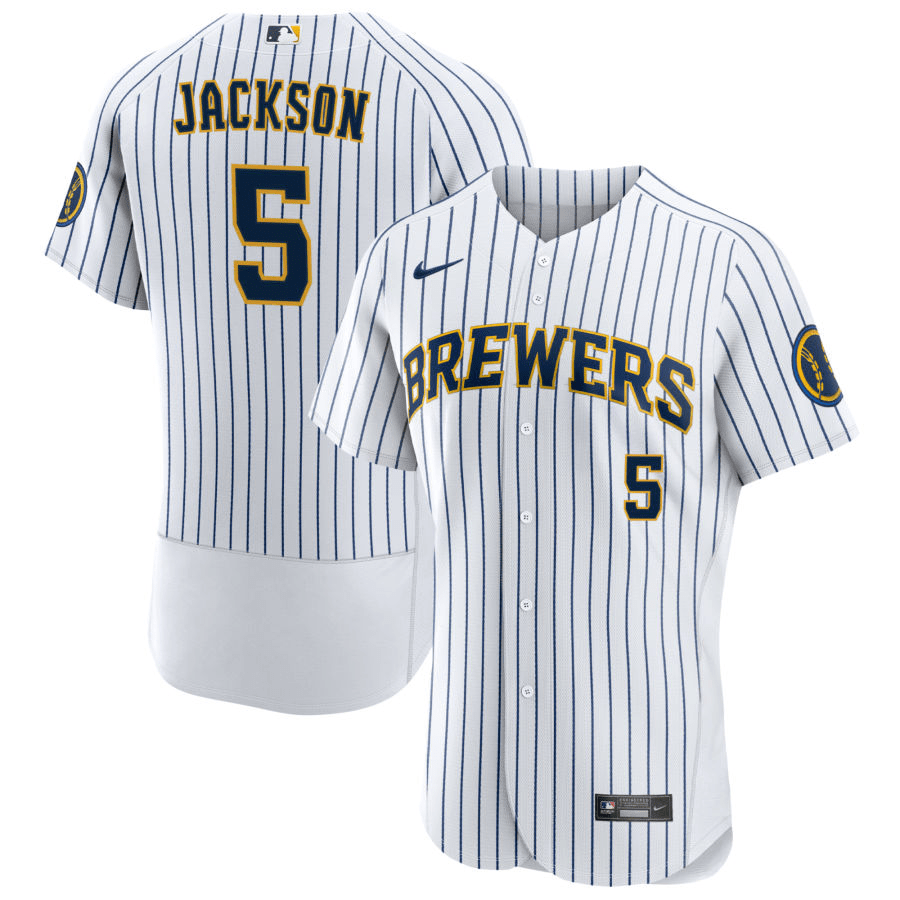 Alex Jackson Milwaukee Brewers Alternate White Baseball Player Jersey