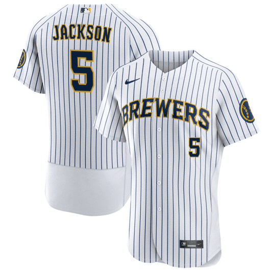 Alex Jackson Milwaukee Brewers Alternate White Baseball Player Jersey