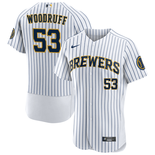 Brandon Woodruff Milwaukee Brewers Alternate White Baseball Player Jersey