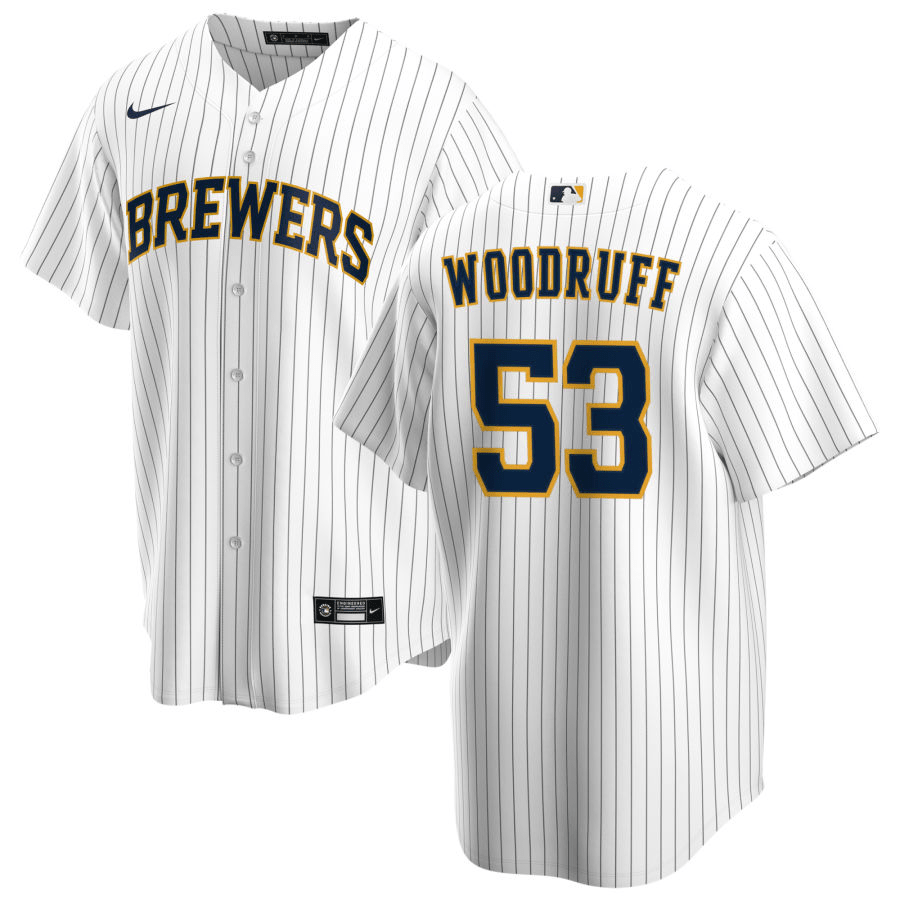 Brandon Woodruff Milwaukee Brewers Alternate White Baseball Player Jersey