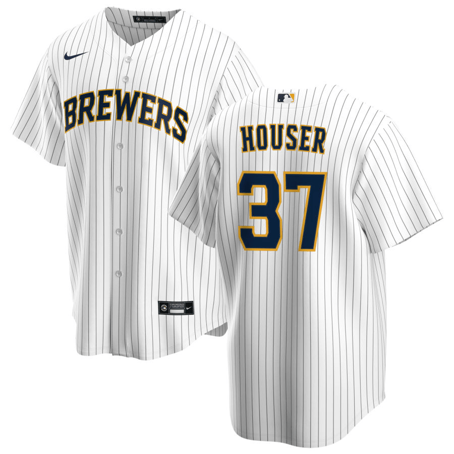 Adrian Houser Milwaukee Brewers Alternate White Baseball Player Jersey