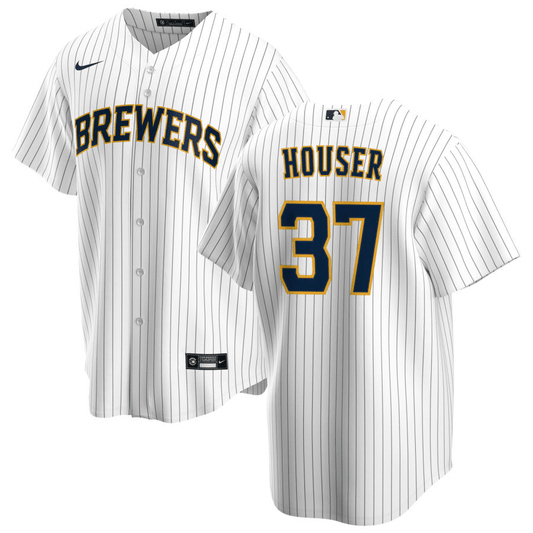 Adrian Houser Milwaukee Brewers Alternate White Baseball Player Jersey