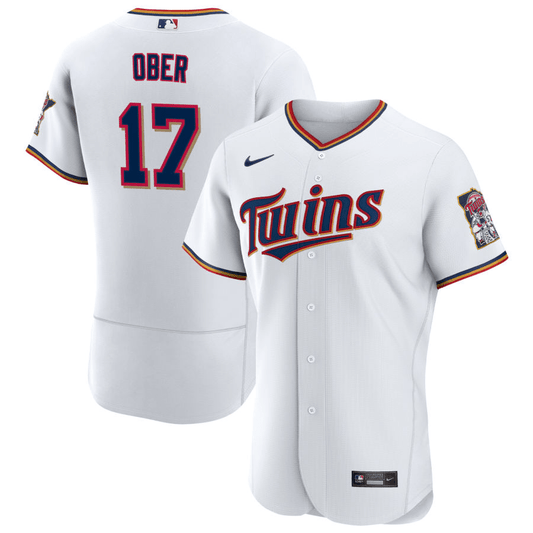 Bailey Ober Minnesota Twins Home White Baseball Player Jersey