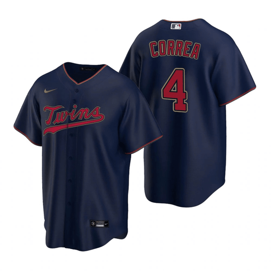 Carlos Correa Minnesota Twins Alternate Navy Baseball Player Jersey