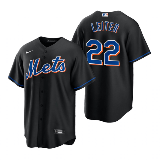 Al Leiter New York Mets Alternate Black Baseball Player Jersey