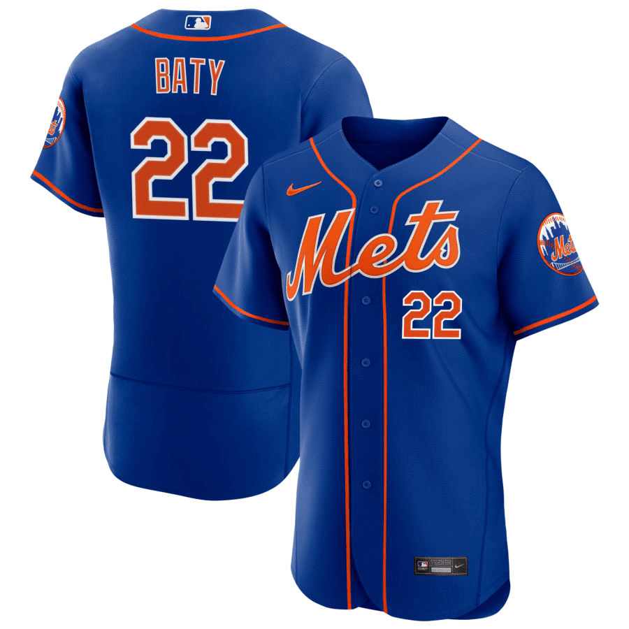 Brett Baty New York Mets Alternate Royal Baseball Player Jersey