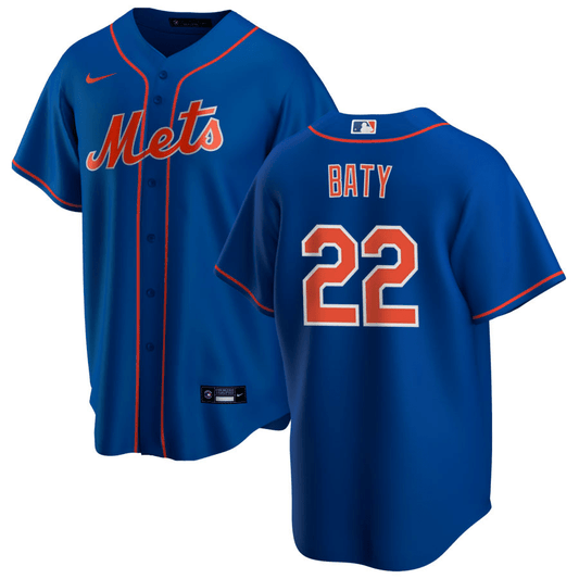 Brett Baty New York Mets Alternate Royal Baseball Player Jersey