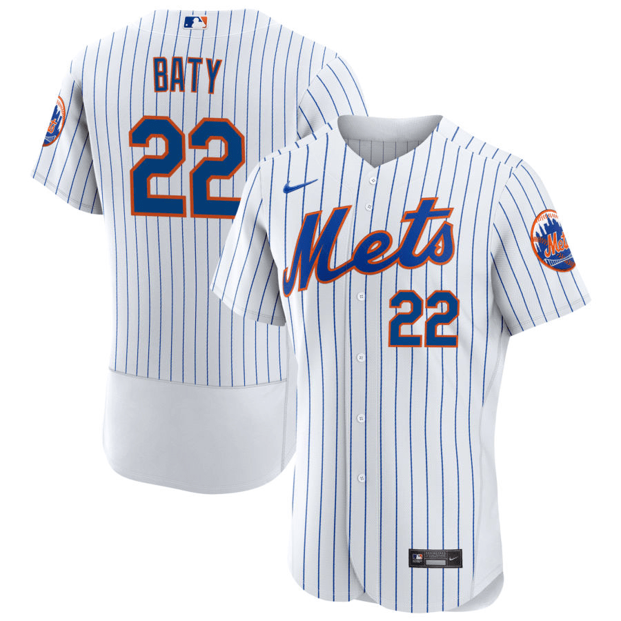 Brett Baty New York Mets Home White Baseball Player Jersey