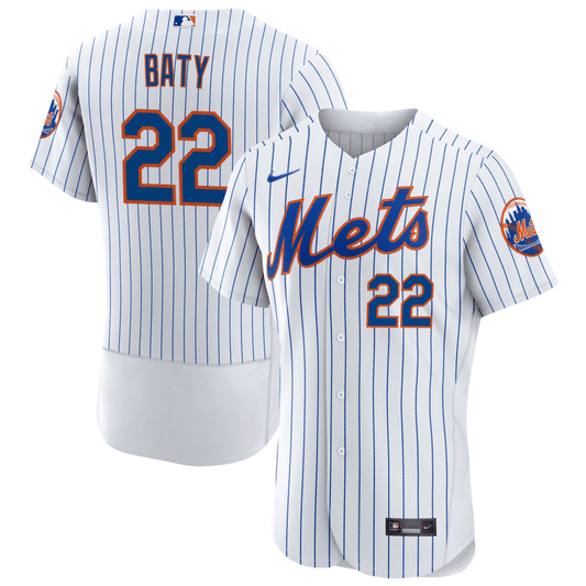 Brett Baty New York Mets Home White Baseball Player Jersey