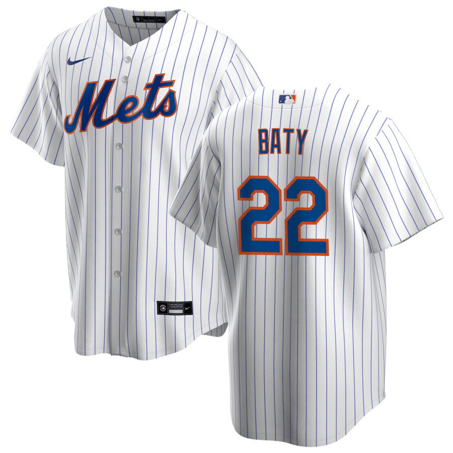 Brett Baty New York Mets Home White Baseball Player Jersey