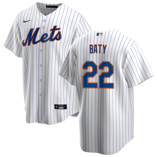 Brett Baty New York Mets Home White Baseball Player Jersey