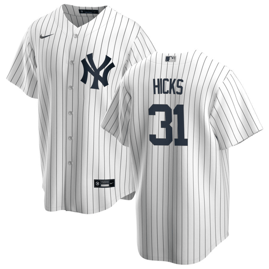 Aaron Hicks New York Yankees Home White Baseball Player Jersey