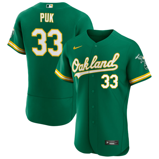 A.J. Puk Oakland Athletics Alternate Green Baseball Player Jersey