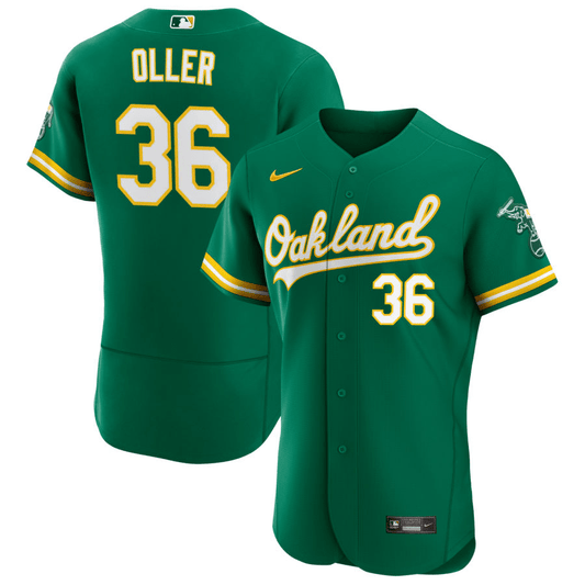 Adam Oller Oakland Athletics Alternate Green Baseball Player Jersey