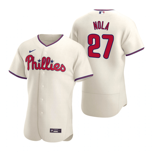 Aaron Nola Philadelphia Phillies Alternate Cream Baseball Player Jersey