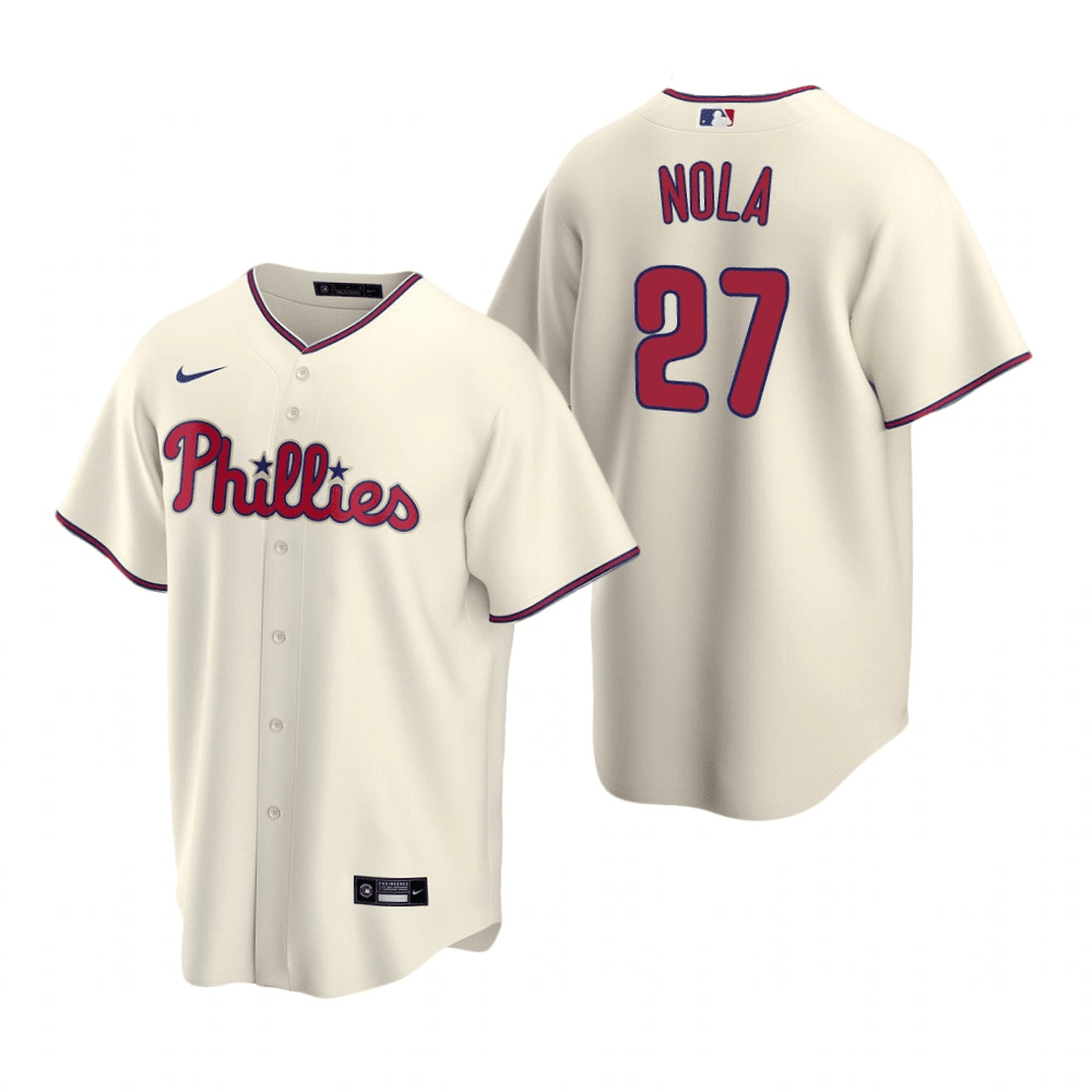 Aaron Nola Philadelphia Phillies Alternate Cream Baseball Player Jersey