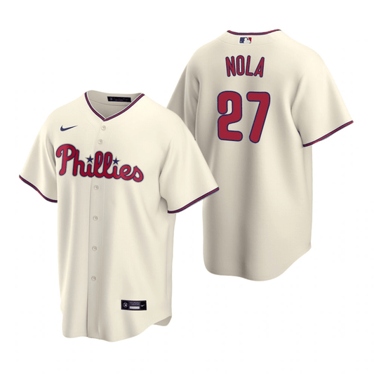 Aaron Nola Philadelphia Phillies Alternate Cream Baseball Player Jersey