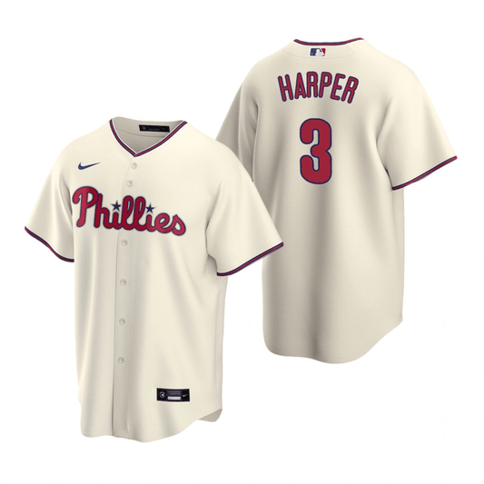 Bryce Harper Philadelphia Phillies Alternate Cream Baseball Player Jersey