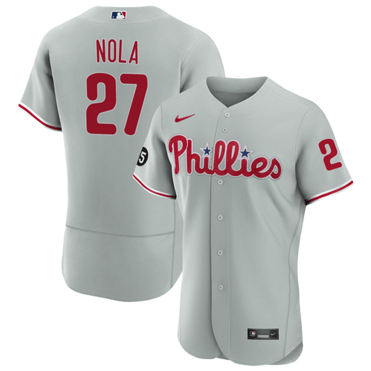 Aaron Nola Philadelphia Phillies Road Gray Baseball Player Jersey