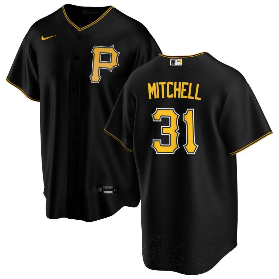 Cal Mitchell Pittsburgh Pirates Alternate Black Baseball Player Jersey