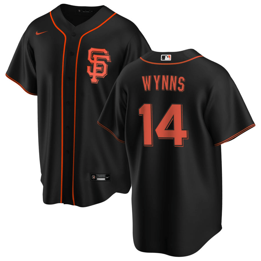 Austin Wynns San Francisco Giants Alternate Black Baseball Player Jersey