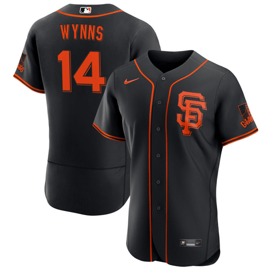 Austin Wynns San Francisco Giants Alternate Black Baseball Player Jersey