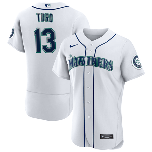 Abraham Toro Seattle Mariners Home White Baseball Player Jersey