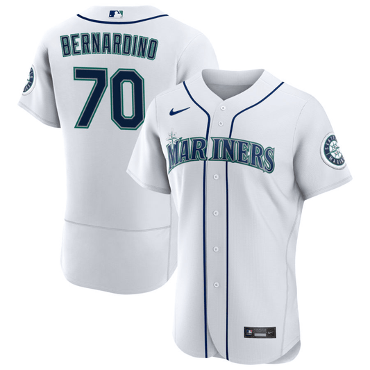 Brennan Bernardino Seattle Mariners Home White Baseball Player Jersey
