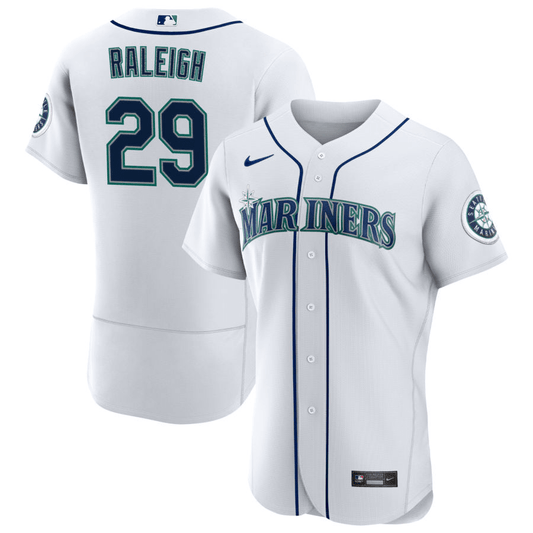 Cal Raleigh Seattle Mariners Home White Baseball Player Jersey