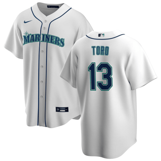 Abraham Toro Seattle Mariners Home White Baseball Player Jersey