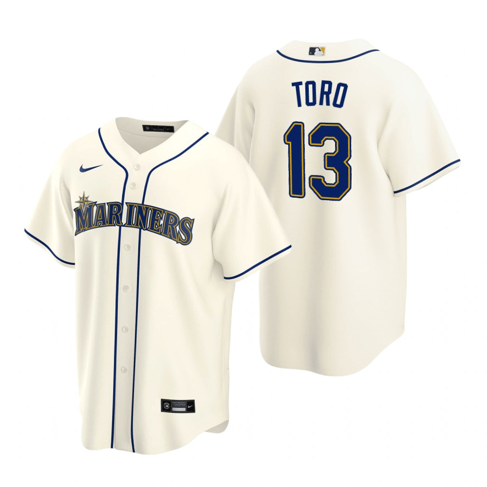 Abraham Toro Seattle Mariners Alternate Cream Baseball Player Jersey